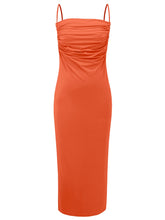 Load image into Gallery viewer, Backless Cowl Neck Sleeveless Cami Dress