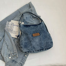 Load image into Gallery viewer, Adjustable Strap Denim Shoulder Bag