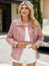 Load image into Gallery viewer, Striped Button Up Long Sleeve Shirt