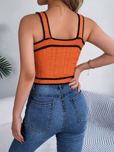 Load image into Gallery viewer, Decorative Button Wide Strap Knit Cami
