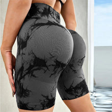 Load image into Gallery viewer, Tie-Dye High Waist Active Shorts