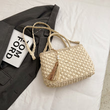 Load image into Gallery viewer, Braided Strap Paper Weave Shoulder Bag
