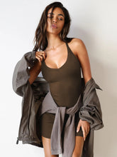 Load image into Gallery viewer, Scoop Neck Wide Strap Mini Dress