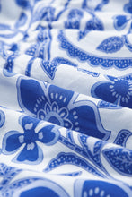 Load image into Gallery viewer, Printed Notched Puff Sleeve Dress
