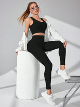 Load image into Gallery viewer, Scoop Neck Wide Strap Top and Pants Active Set