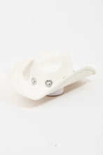 Load image into Gallery viewer, Fame Rhinestone Pave Heart Cowboy Hat