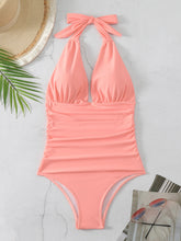Load image into Gallery viewer, Halter Neck One-Piece Swimwear