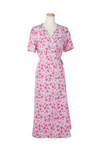 Load image into Gallery viewer, Floral Surplice Neck Short Sleeve Dress