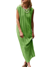 Load image into Gallery viewer, Round Neck Sleeveless Knit Dress
