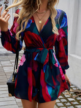 Load image into Gallery viewer, Devine Tied Surplice Long Sleeve Romper