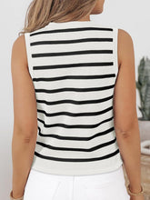 Load image into Gallery viewer, Striped V-Neck Knit Vest
