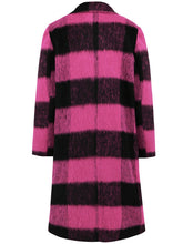 Load image into Gallery viewer, Plaid Double-Breasted Long Sleeve Coat