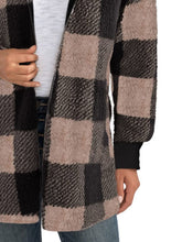Load image into Gallery viewer, Plaid Long Sleeve Hooded Coat