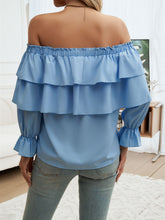 Load image into Gallery viewer, Devine Off-Shoulder Flounce Sleeve Blouse