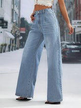 Load image into Gallery viewer, Wide Leg Jeans with Pockets