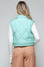 Load image into Gallery viewer, Snobbish Snap Down Quilted Crop Vest
