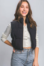 Load image into Gallery viewer, Love Tree Zip Up Turtleneck Cropped Vest Coat