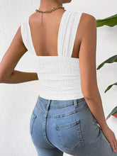 Load image into Gallery viewer, Textured Square Neck Wide Strap Tank