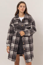 Load image into Gallery viewer, HYFVE Plaid Button Down Longline Shacket