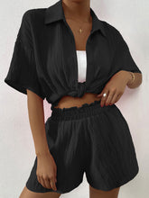 Load image into Gallery viewer, Button Up Half Sleeve Top and Shorts Set