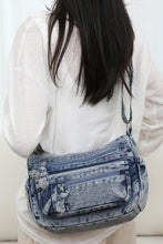 Load image into Gallery viewer, Adjustable Strap Denim Crossbody Bag