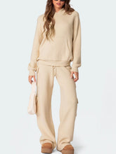 Load image into Gallery viewer, Long Sleeve Hooded Top and Pants Sweater Set