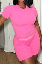 Load image into Gallery viewer, Round Neck Top and Shorts Set