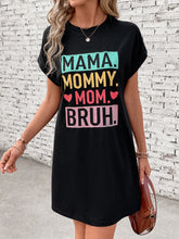 Load image into Gallery viewer, Letter Graphic Short Sleeve Mini Tee Dress