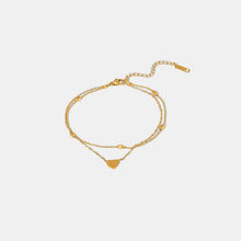 Load image into Gallery viewer, Heart Shape Double-Layered Anklet