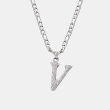 Load image into Gallery viewer, Titanium Steel Letter Pendant Necklace