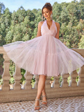 Load image into Gallery viewer, Backless Halter Neck Mini Dress