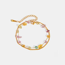 Load image into Gallery viewer, Stainless Steel Natural Stone Double Layered Bracelet