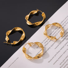 Load image into Gallery viewer, Titanium Steel Twisted Earrings
