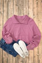 Load image into Gallery viewer, Half Zip Long Sleeve Sweatshirt