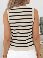 Load image into Gallery viewer, Striped V-Neck Knit Vest
