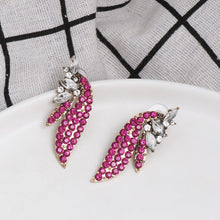 Load image into Gallery viewer, Alloy Glass Stone Stud Earrings