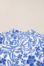 Load image into Gallery viewer, Printed Notched Puff Sleeve Dress
