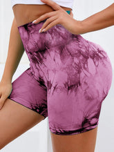 Load image into Gallery viewer, Tie-Dye High Waist Active Shorts
