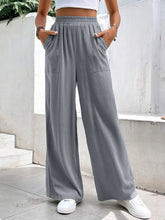 Load image into Gallery viewer, High Waist Wide Leg Pants with Pockets