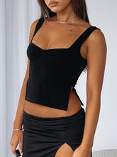 Load image into Gallery viewer, Ruched Sweetheart Neck Wide Strap Tank
