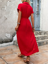 Load image into Gallery viewer, Twisted Short Sleeve Midi Dress
