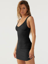 Load image into Gallery viewer, Scoop Neck Wide Strap Mini Dress