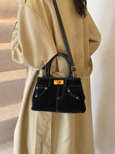Load image into Gallery viewer, Suede Adjustable Strap Double-Use Handbag