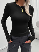 Load image into Gallery viewer, Round Neck Long Sleeve T-Shirt