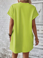 Load image into Gallery viewer, Round Neck Short Sleeve Mini Dress