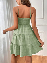 Load image into Gallery viewer, Tiered Smocked Square Neck Cami Dress