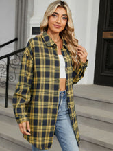 Load image into Gallery viewer, Plaid Collared Neck Long Sleeve Shirt