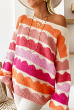 Load image into Gallery viewer, Contrast Boat Neck Long Sleeve Sweater