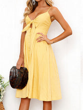 Load image into Gallery viewer, Cutout Smocked Sweetheart Neck Cami Dress