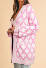 Load image into Gallery viewer, Geometric Open Front Long Sleeve Cardigan